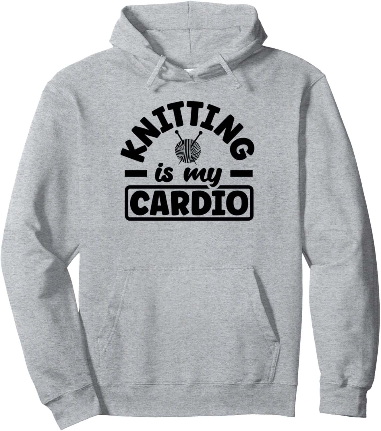 

Вязание - моя кардио-тренировка, вязание крючком, шитье, квилтинг, шитье из шерсти, худи Knitting Gift Idea Crocheting Stitching Wool, серый