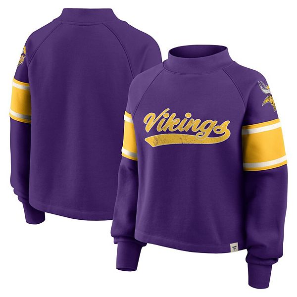 

Женский фиолетовый свитер Minnesota Vikings oversized hometown toss sweep mock neck Fanatics
