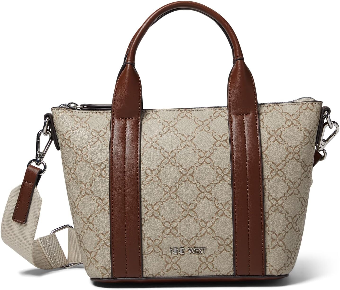 

Сумка-тоут Nine West Kyndall Mini Tote, цвет Mushroom Logo/ Mahogany
