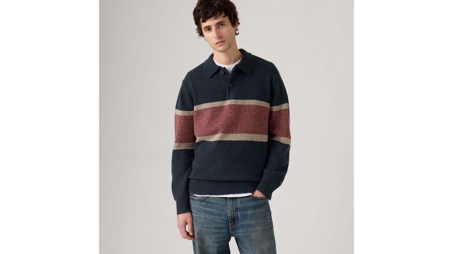 

Свитер для регби Redwood Levi's, Orson Stripe Navy Blazer Heather - Blue