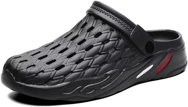 

Мужские облегченные летние сандалии с закрытым носком для пляжа, реки и ванной Zonkacen, черный