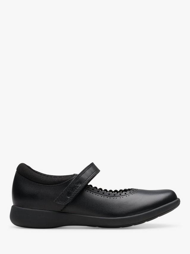 

Детские школьные ботинки Etch Gem Leather Clarks, Black Leather