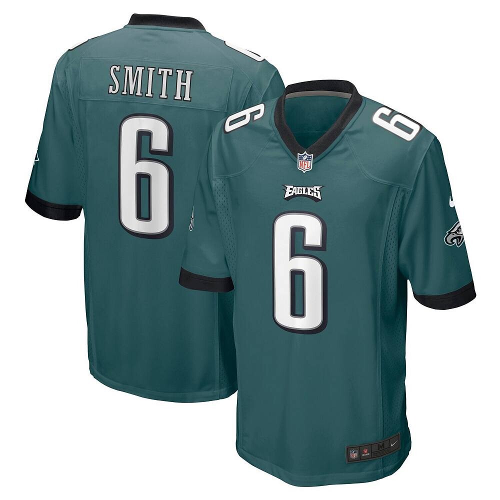 

Мужская футболка Nike DeVonta Smith Midnight Green Philadelphia Eagles Player Game, цвет Eag Green
