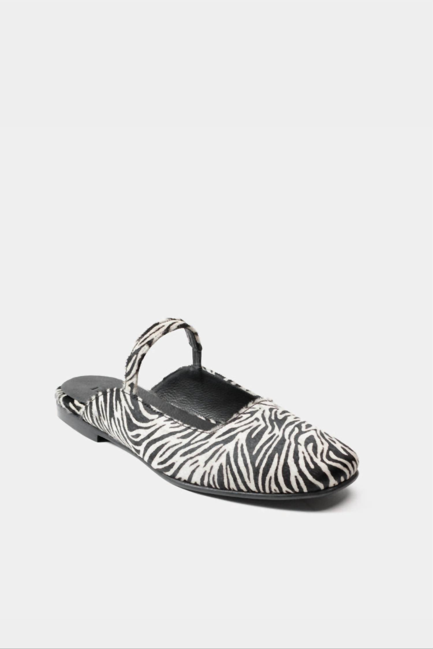 Женские кожаные балетки Mara Sandal в зебре Dante Shoes, Zebra — фото 2