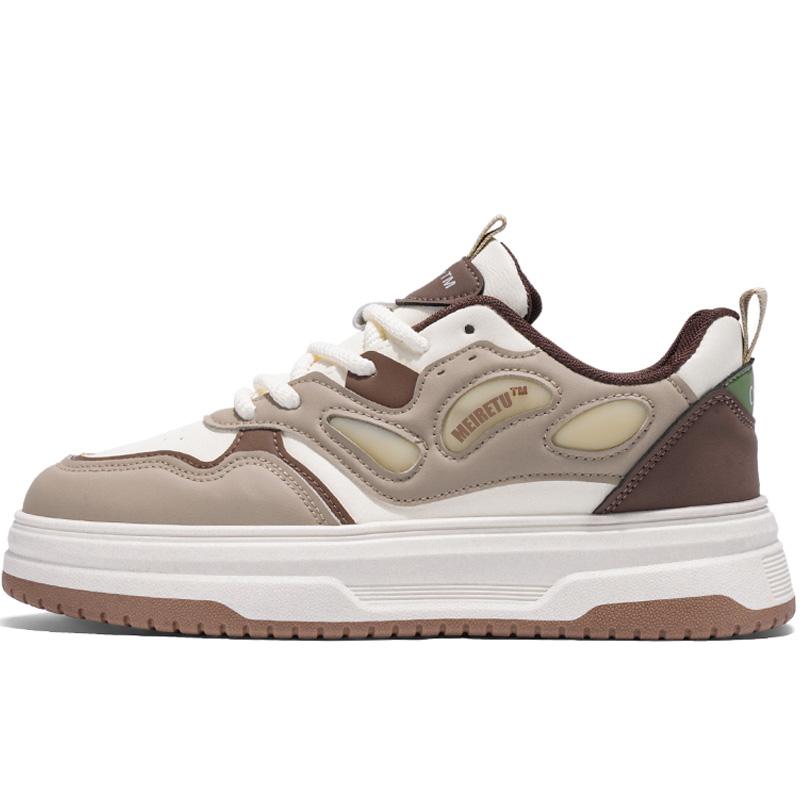 

Meiretu Абразивостойкие сбалансированные легкие низкие скейтбордские кроссовки мужские белый хаки, цвет White Khaki