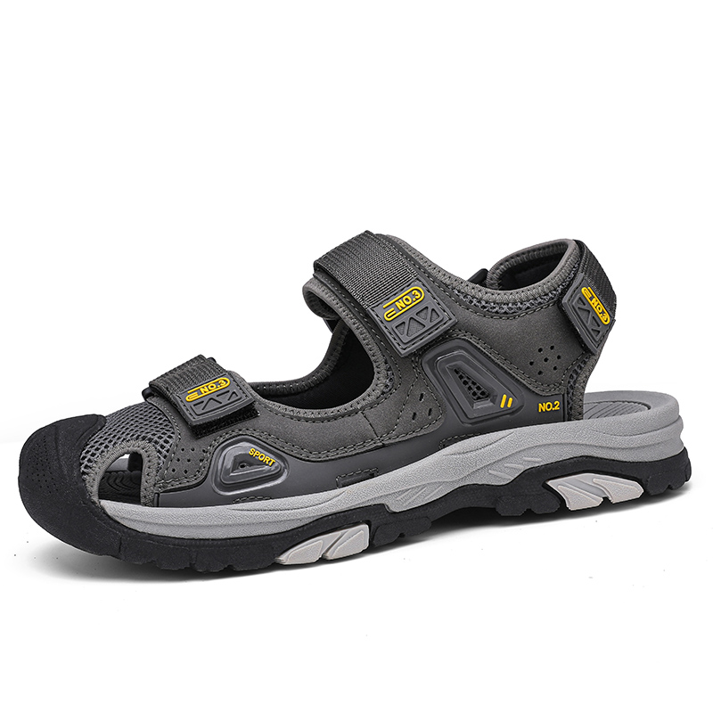 

LONGYING Мужские пляжные сандалии Black/Gray - Gray, цвет Gray