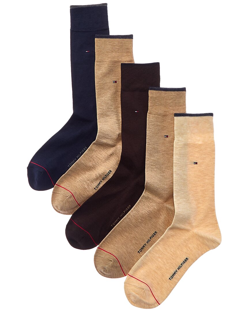 

Носки Tommy Hilfiger 5pk Crew, коричневый