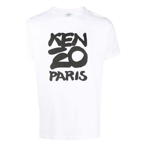 

Футболка men's cotton classic printing round neck short sleeve white Kenzo, белый