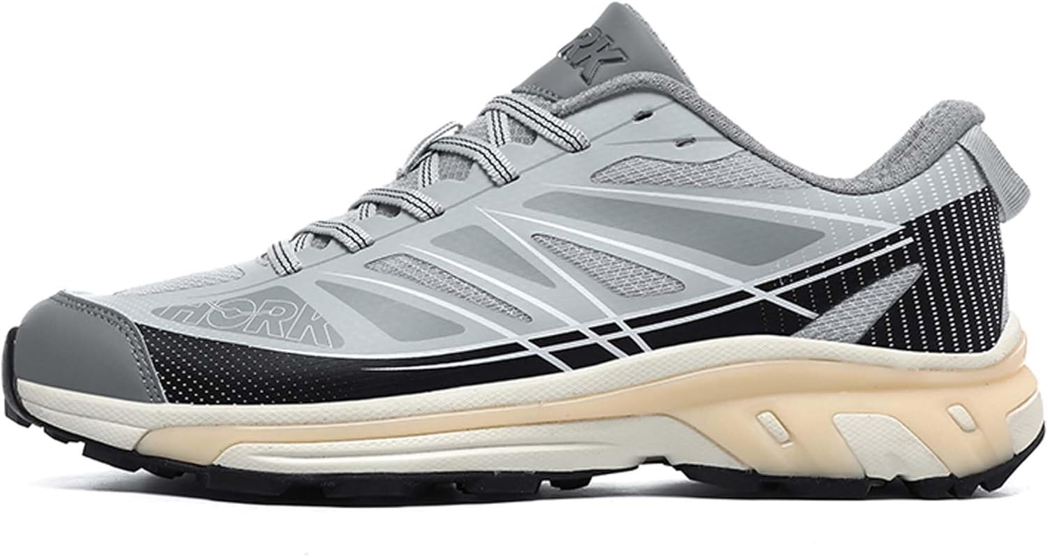 

Мужские противоскользящие и износостойкие кроссовки для бега по пересеченной местности, удобные походные ботинки, амортизирующие кроссовки для бега по дороге, мужские гольф-ботинки Canopycasa, серый