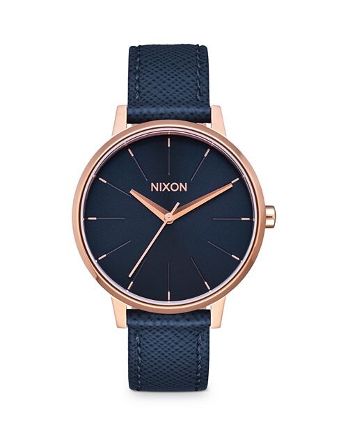 

Кожаные часы Kensington, 36,5 мм Nixon, цвет Blue