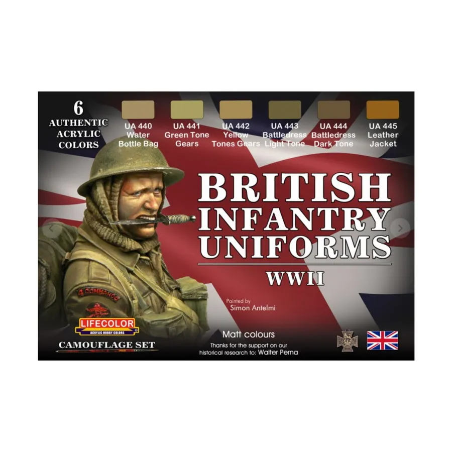 

Униформа британской пехоты времен Второй мировой войны, Uniform Paint Sets (Lifecolor)