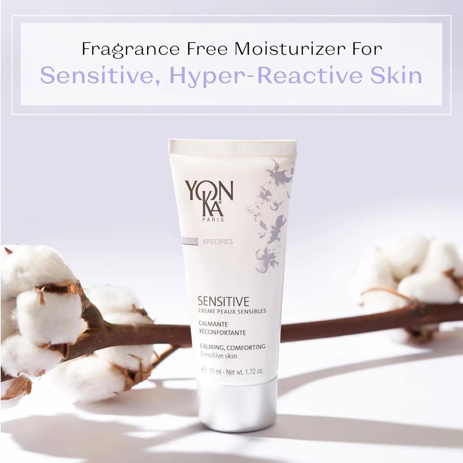Увлажняющий крем для чувствительной кожи лица Yonka Sensitive Creme | Увлажняющий крем для чувствительной кожи лица | Пребиотический и пробиотический уход | Без отдушек | 42 г — фото 2