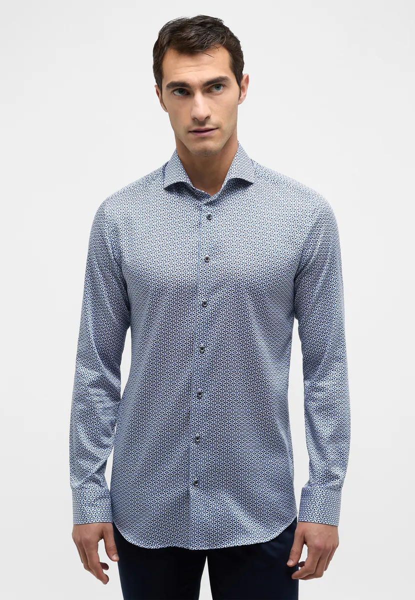 

Рубашка Eterna с длинными рукавами "SLIM FIT", синий
