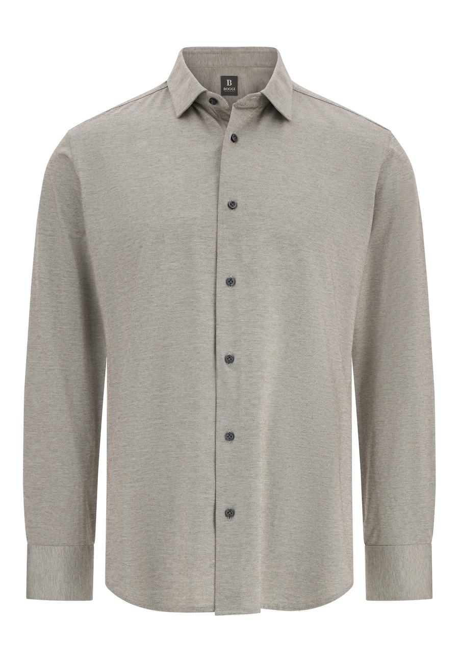 

Рубашка на пуговицах классического кроя Boggi Milano, серо-коричневый