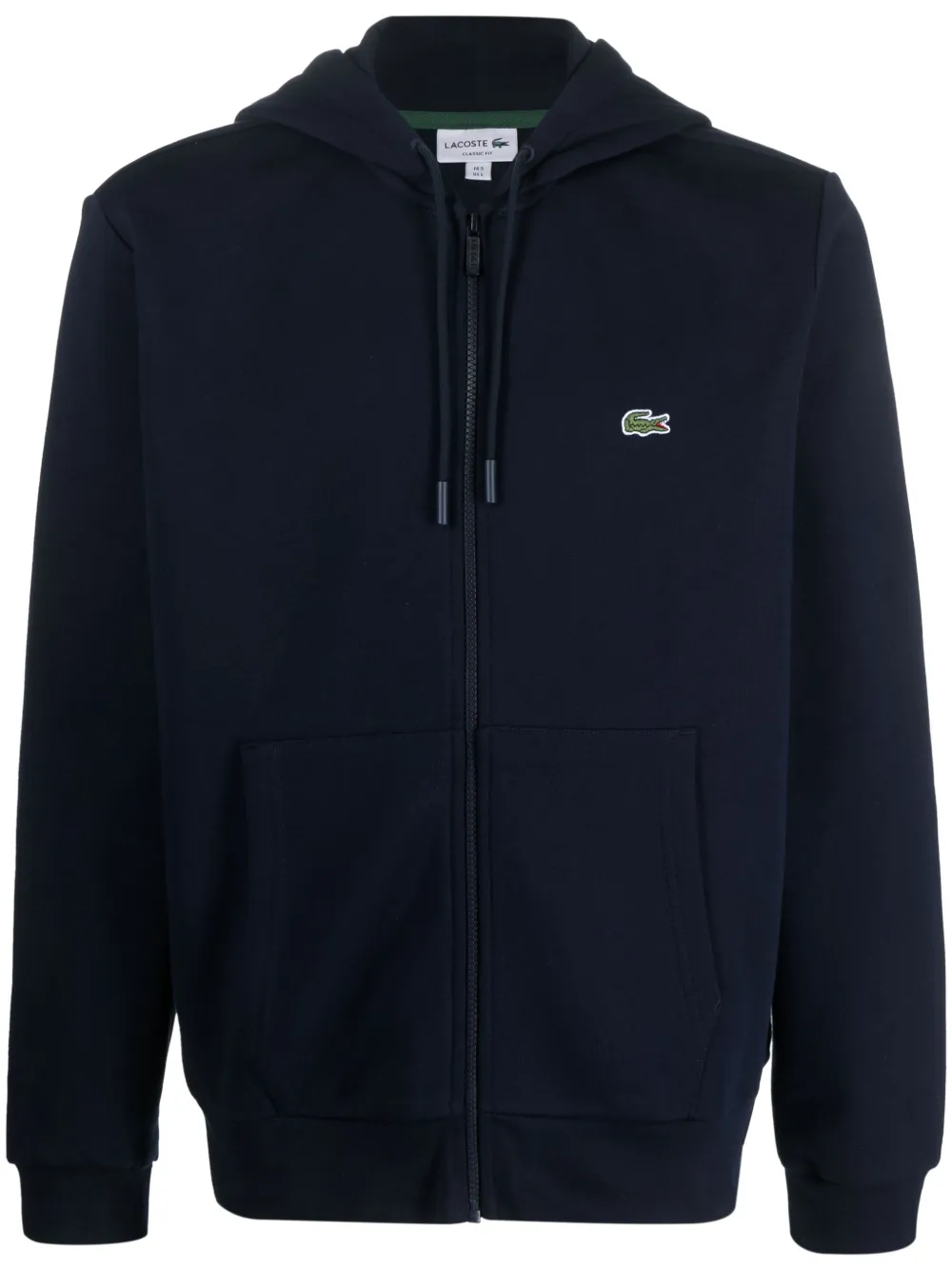 

Худи на молнии с вышитым логотипом Lacoste, синий