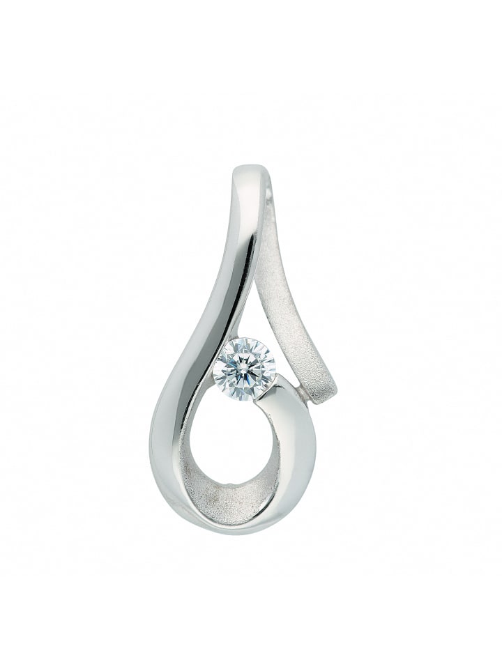 

Adeliás Женский кулон из белого золота 333 пробы с кубическим цирконием в серебряной оправе