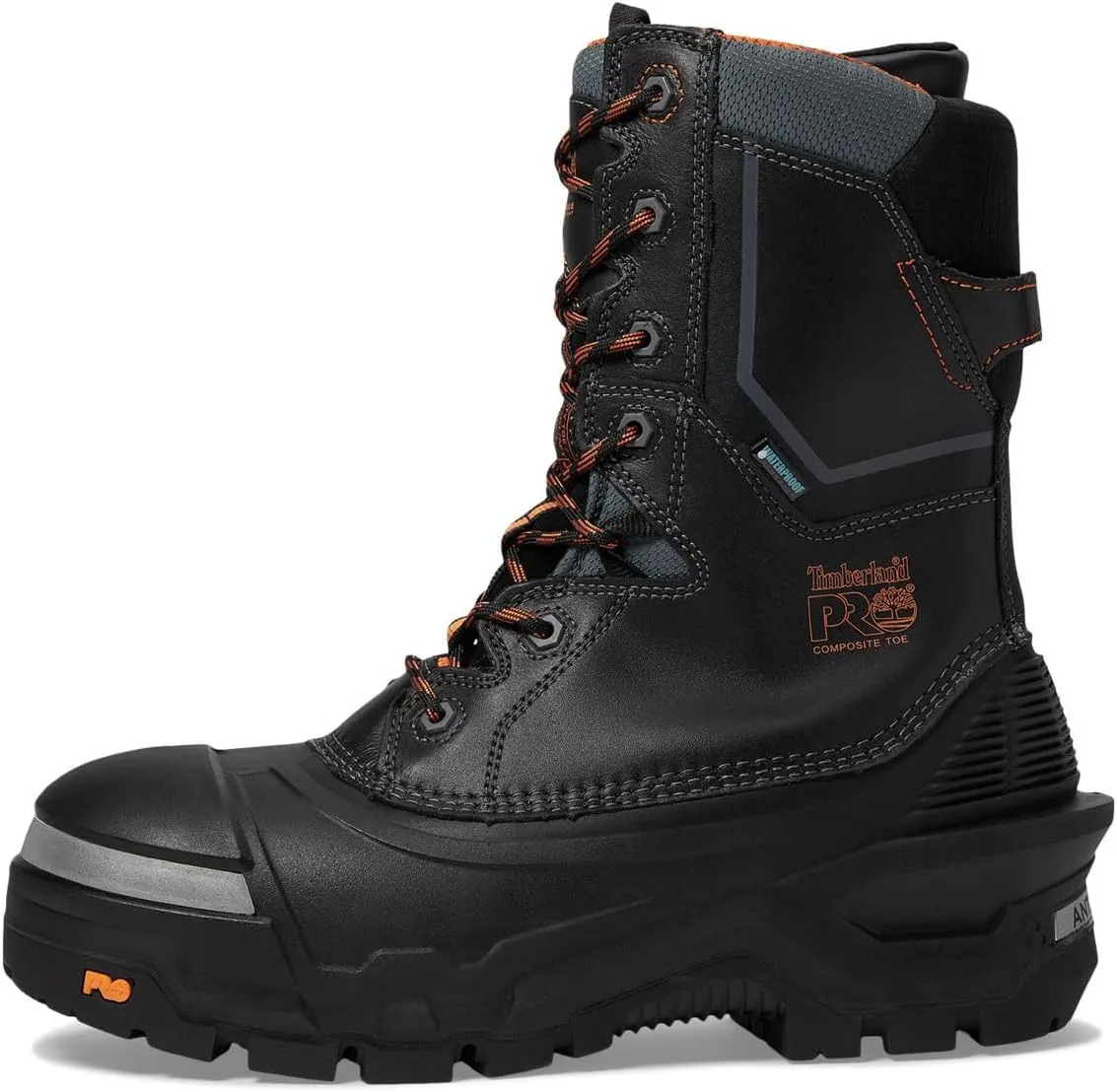 

Водонепроницаемые мужские ботинки Timberland PRO Pac Max с композитным носком, черный/оранжевый