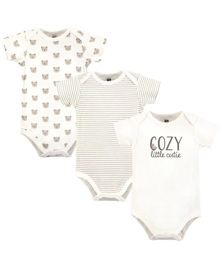 Комплект из трех мягких хлопковых боди Hudson Baby, Cozy Cutie