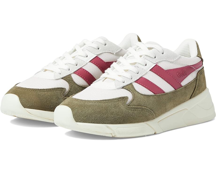 

Кроссовки Gola Tempest, цвет White/Khaki/Raspberry