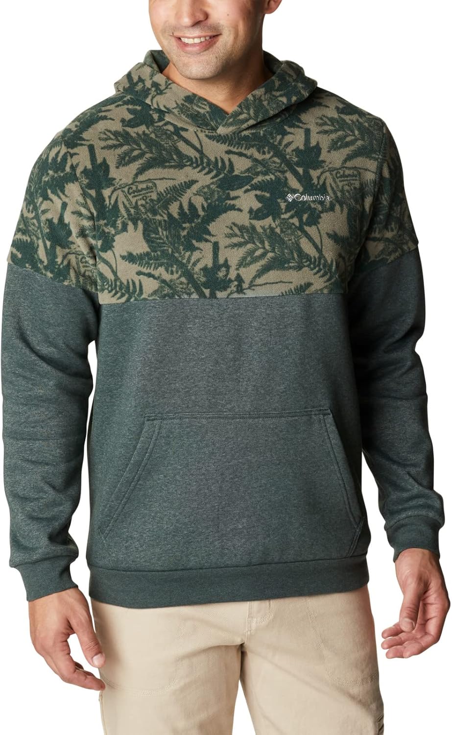 

Колумбия Мужская Толстовка с Принтом Trek Columbia, Spruce Heather/Stone Green North Woods