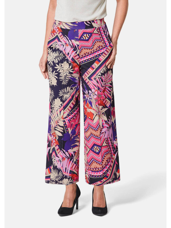 

Тканевые брюки GOLDNER Culotte LOUISA, цвет pink/gemustert