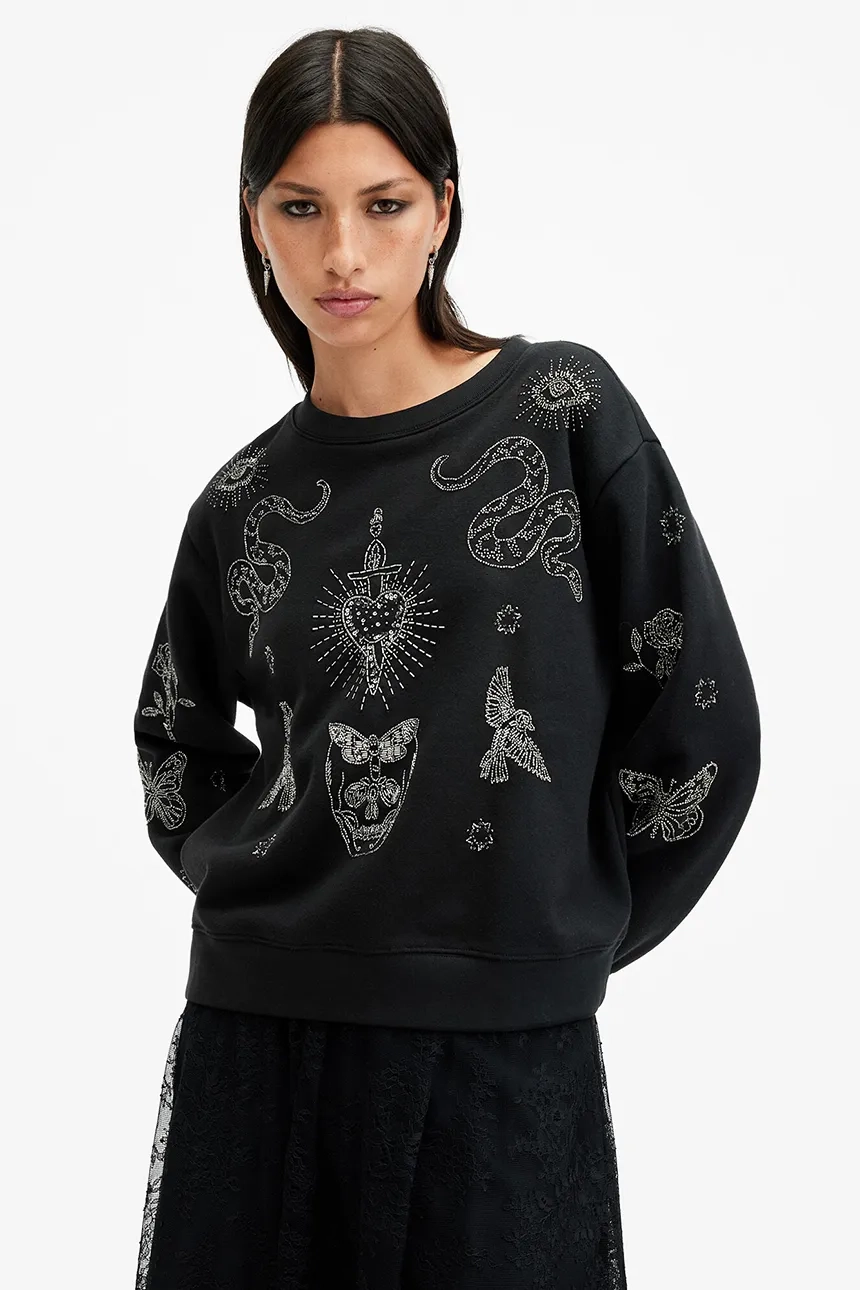 

Толстовка PIPPA HEX AllSaints, черный
