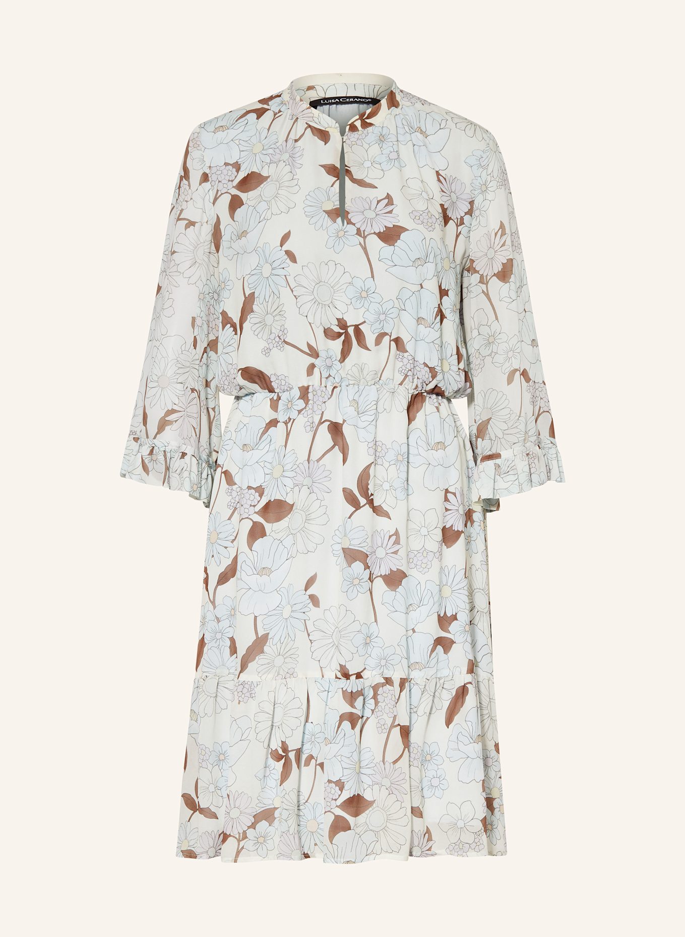 

Платье с рукавами 3/4 и воланами Luisa Cerano, мультиколор