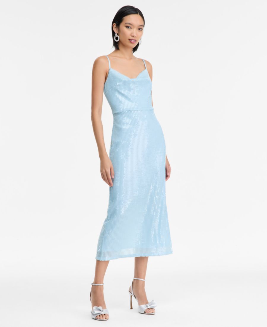 

Женское платье без рукавов, расшитое пайетками, эксклюзивно от Macy's INC International Concepts, Blue