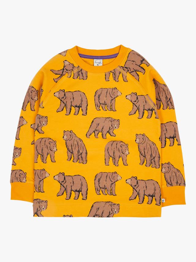 

Детский хлопковый свитшот Ethan с принтом Frugi, Beary Wild