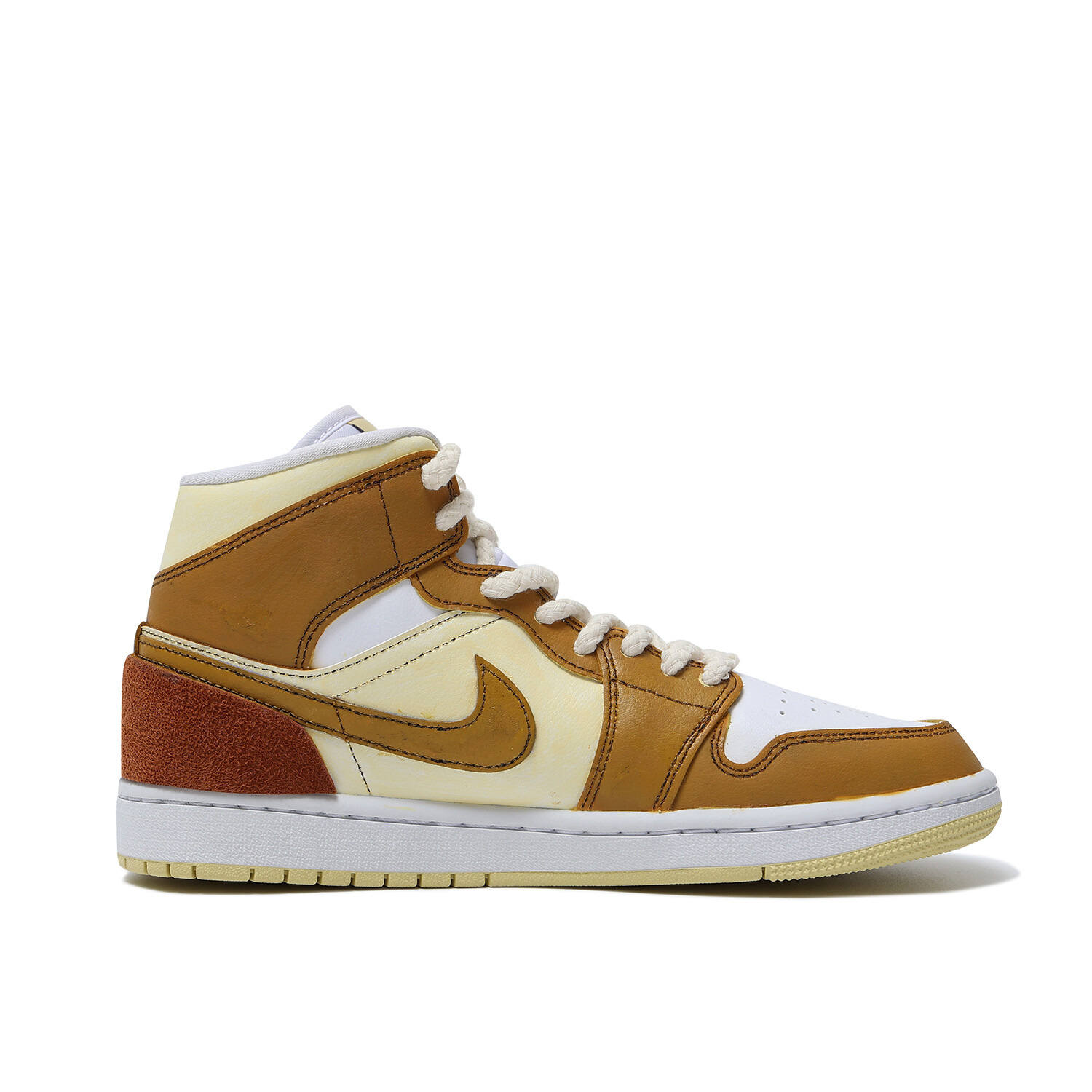 

Баскетбольные кроссовки Air 1 Vintage Unisex Mid-Top Yellow/Brown Jordan