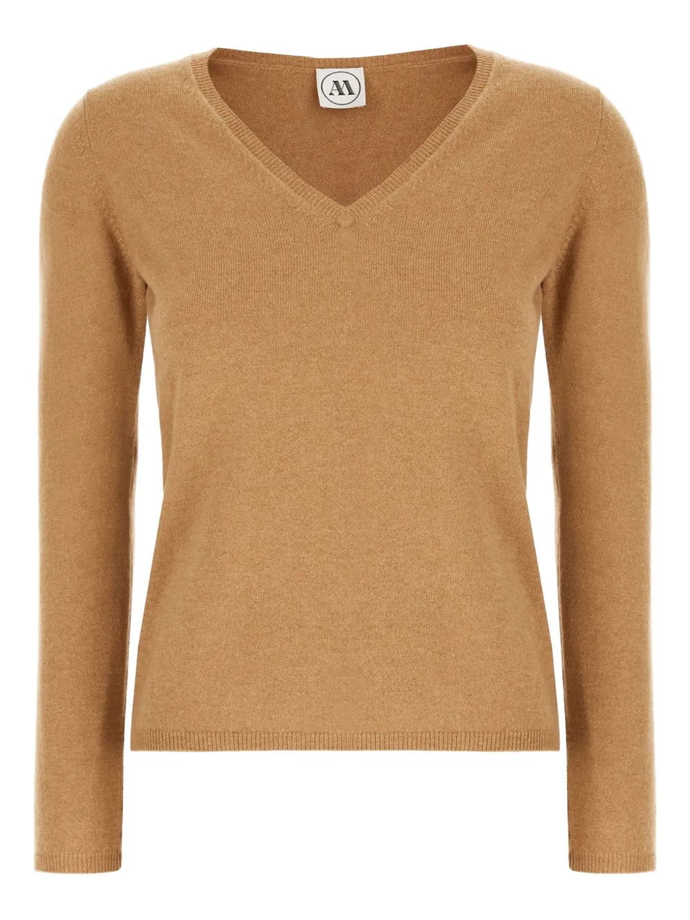 

Свитер с V-образным вырезом Andrè Maurice, коричневый