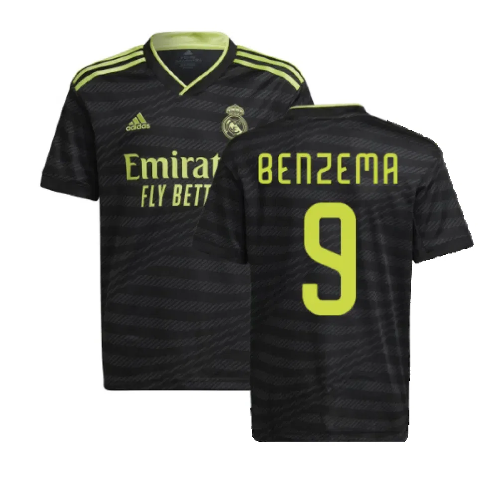 Футбольная форма Benzema 9 Real Madrid 2022-23, черный