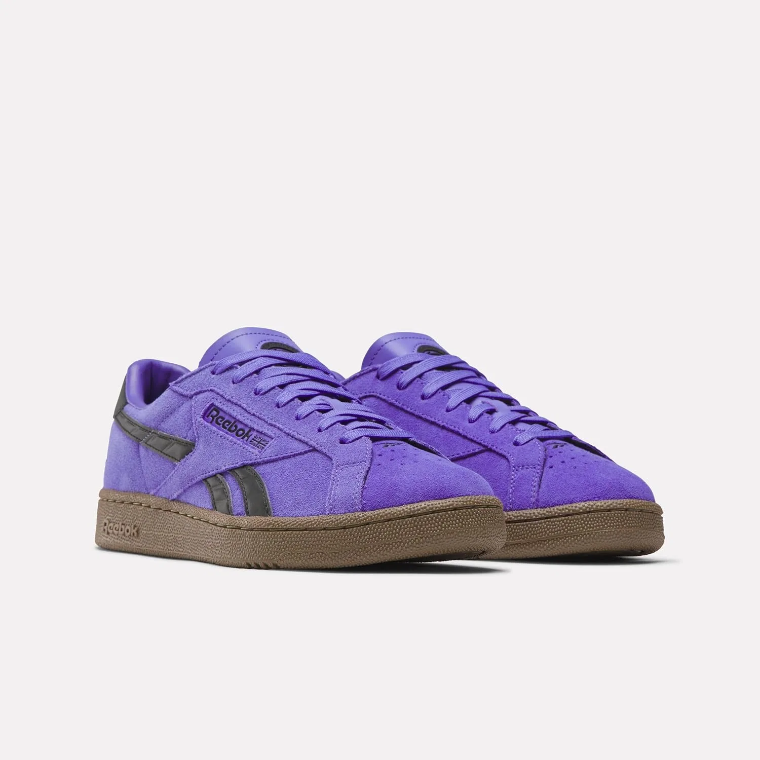 Кроссовки Reebok Unisex Club C Grounds UK, Royalpurple Digitallime Gum — фото 2