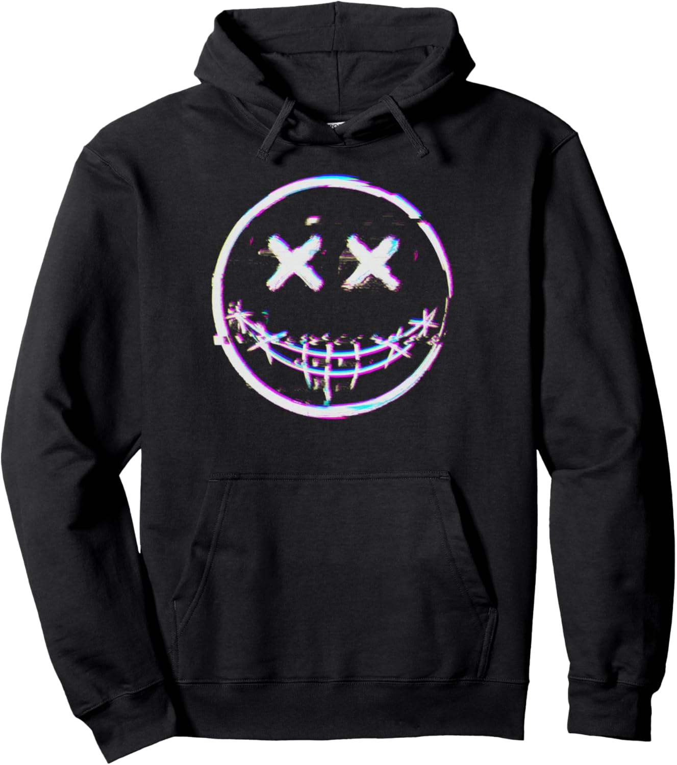

Толстовка с принтом Головокружение и эмодзи Glitch Core Smile Designed By Glitchwave Apparel And Epdesigns, черный
