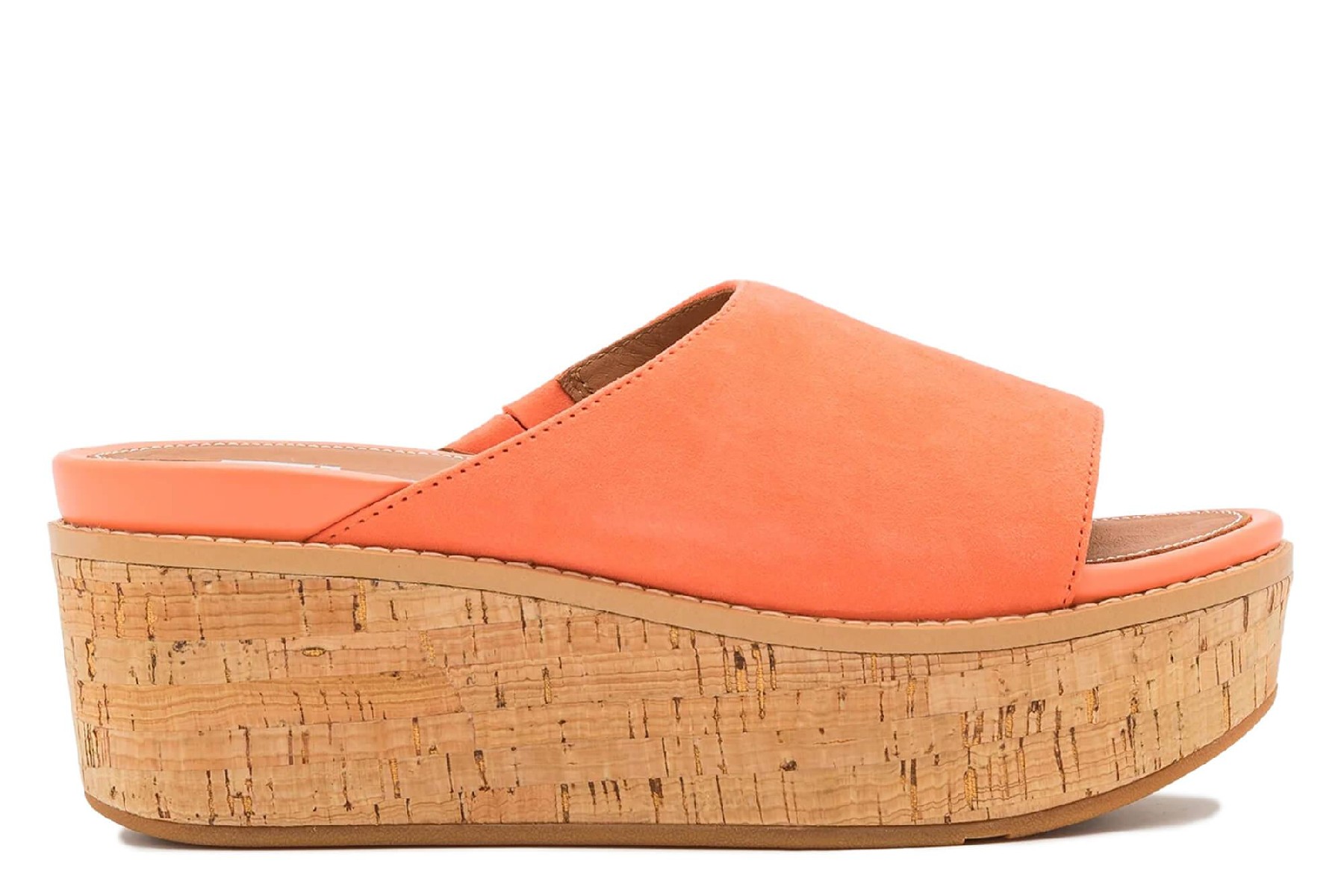 Сабо Eloise на танкетке с пробковым запахом Fitflop, коралл