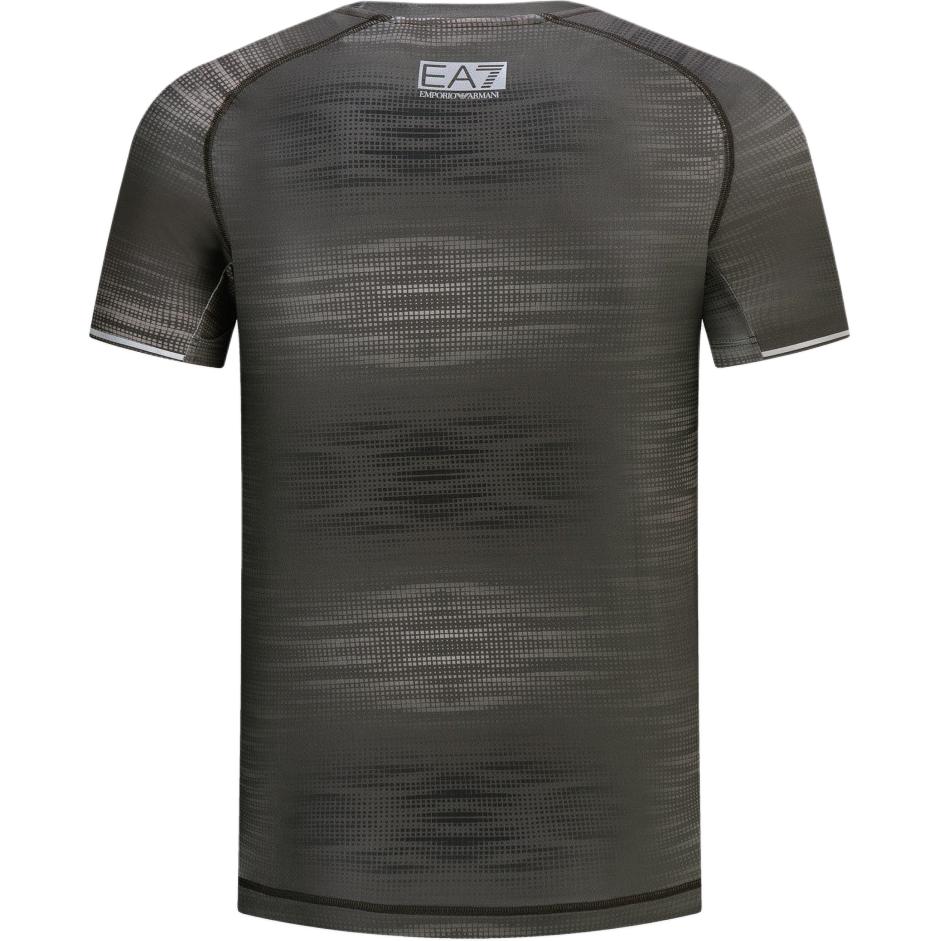 EMPORIO ARMANI Футболка EA7 мужская оливкового цвета — фото 4