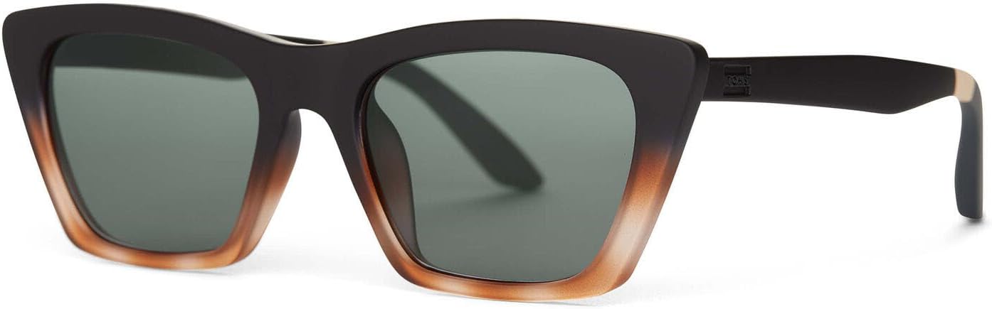 

Женские солнцезащитные очки TOMS Sahara «кошачий глаз» — ручная работа, защита от УФ-излучения, в комплекте с футляром, материал SOLAFLEX, Matte Black Honey Tortoise Fade-green Grey