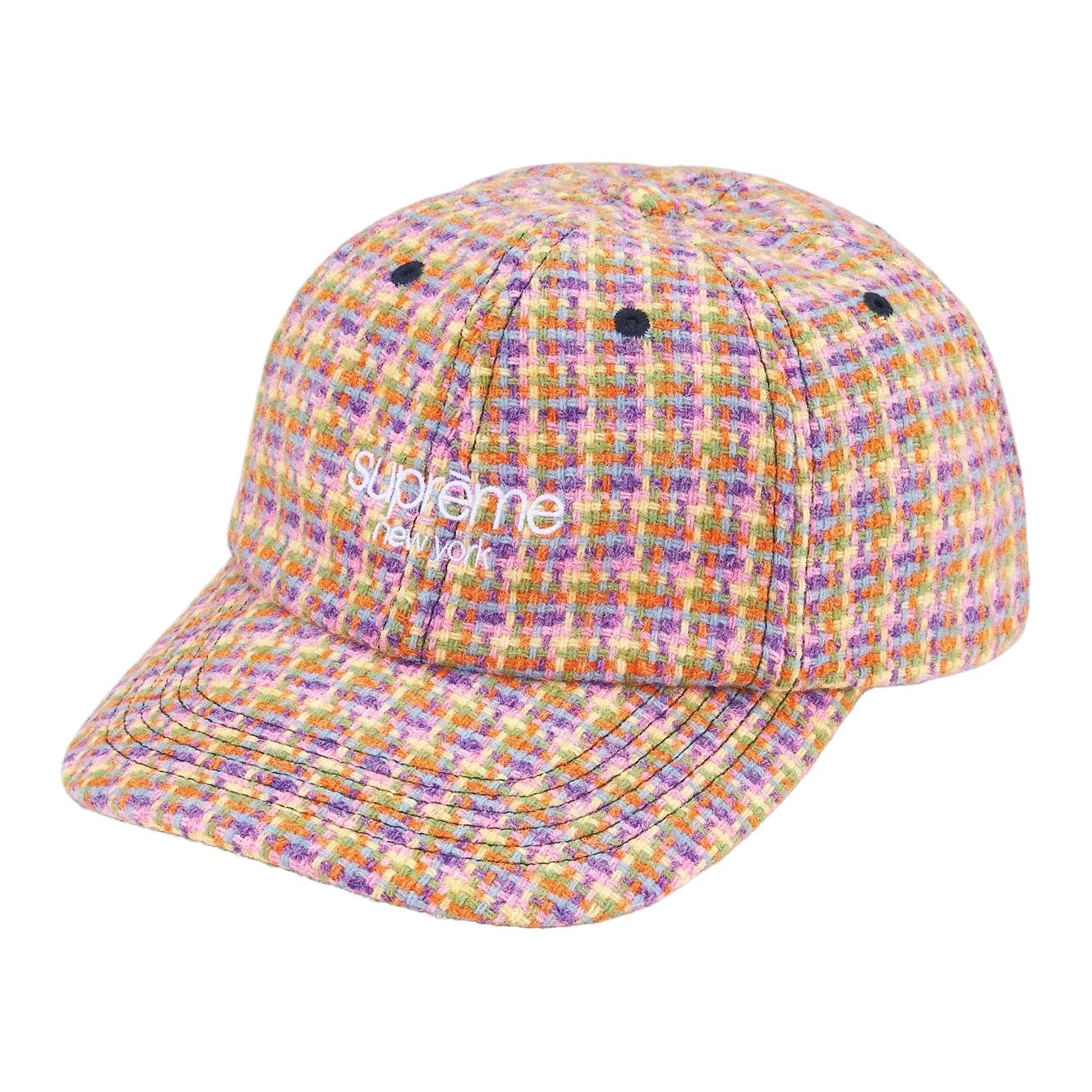 

Supreme Кожаная шерстяная бейсболка унисекс, красный/желтый/черный