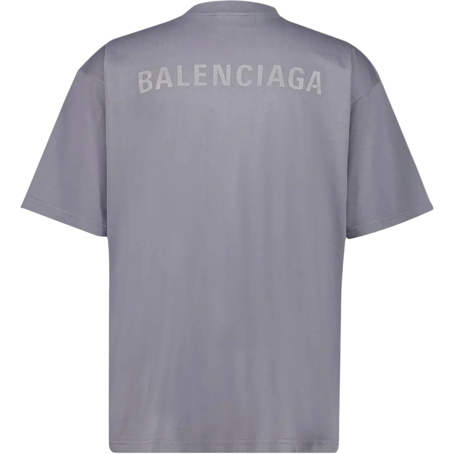 Светоотражающая футболка Medium Fit Balenciaga, серый — фото 4