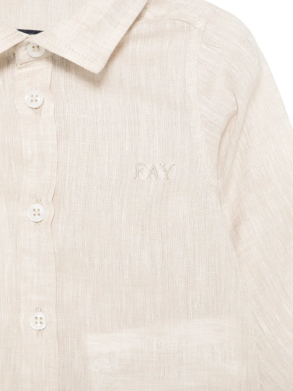Рубашка на пуговицах Fay Kids, бежевый — фото 3