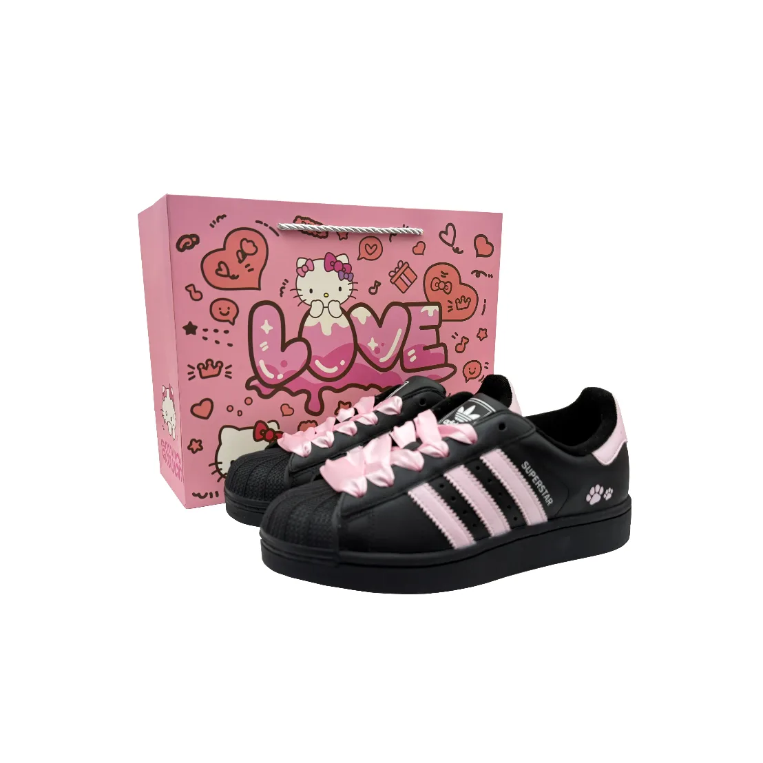 Adidas Originals Кроссовки для скейтбординга Superstar 2 Leather Slip Resistant Cushioning Low top детские розовые