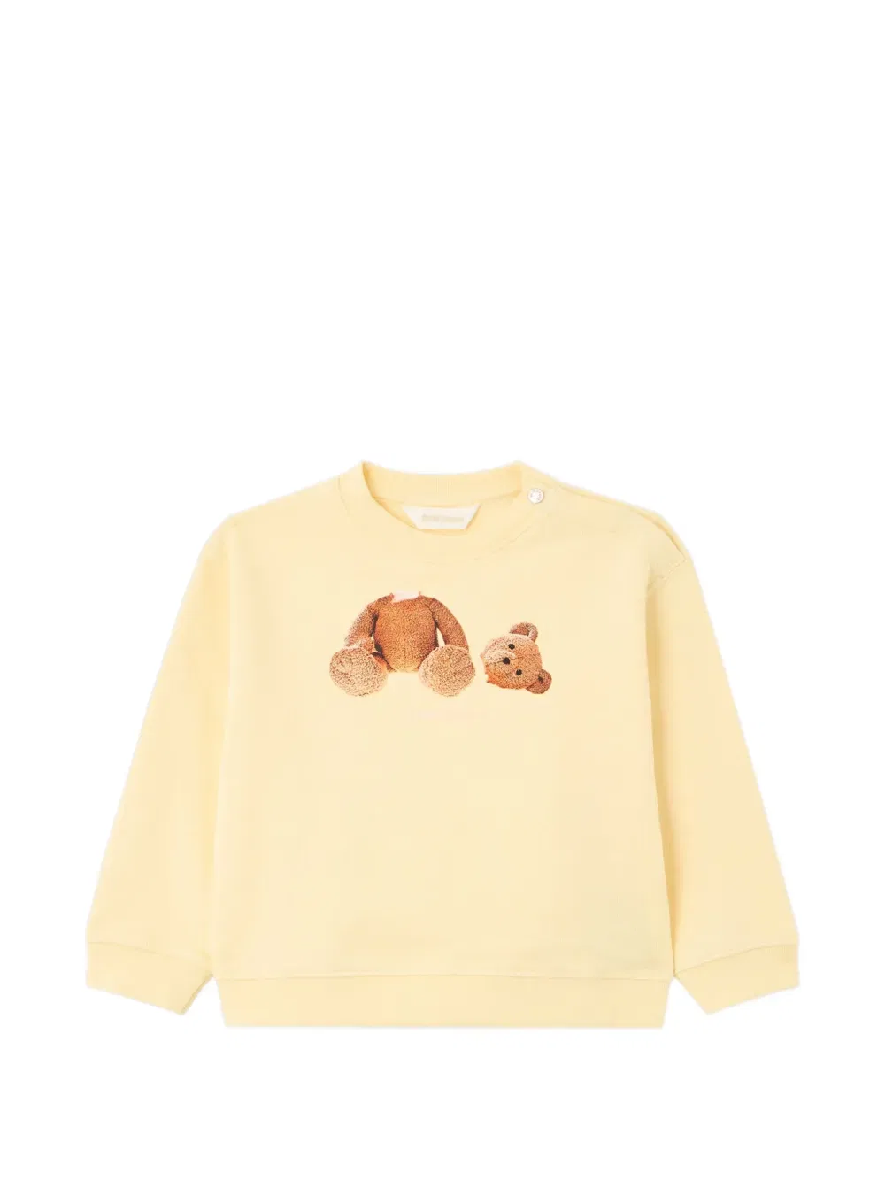 Свитер с принтом медведя Palm Angels Kids, желтый