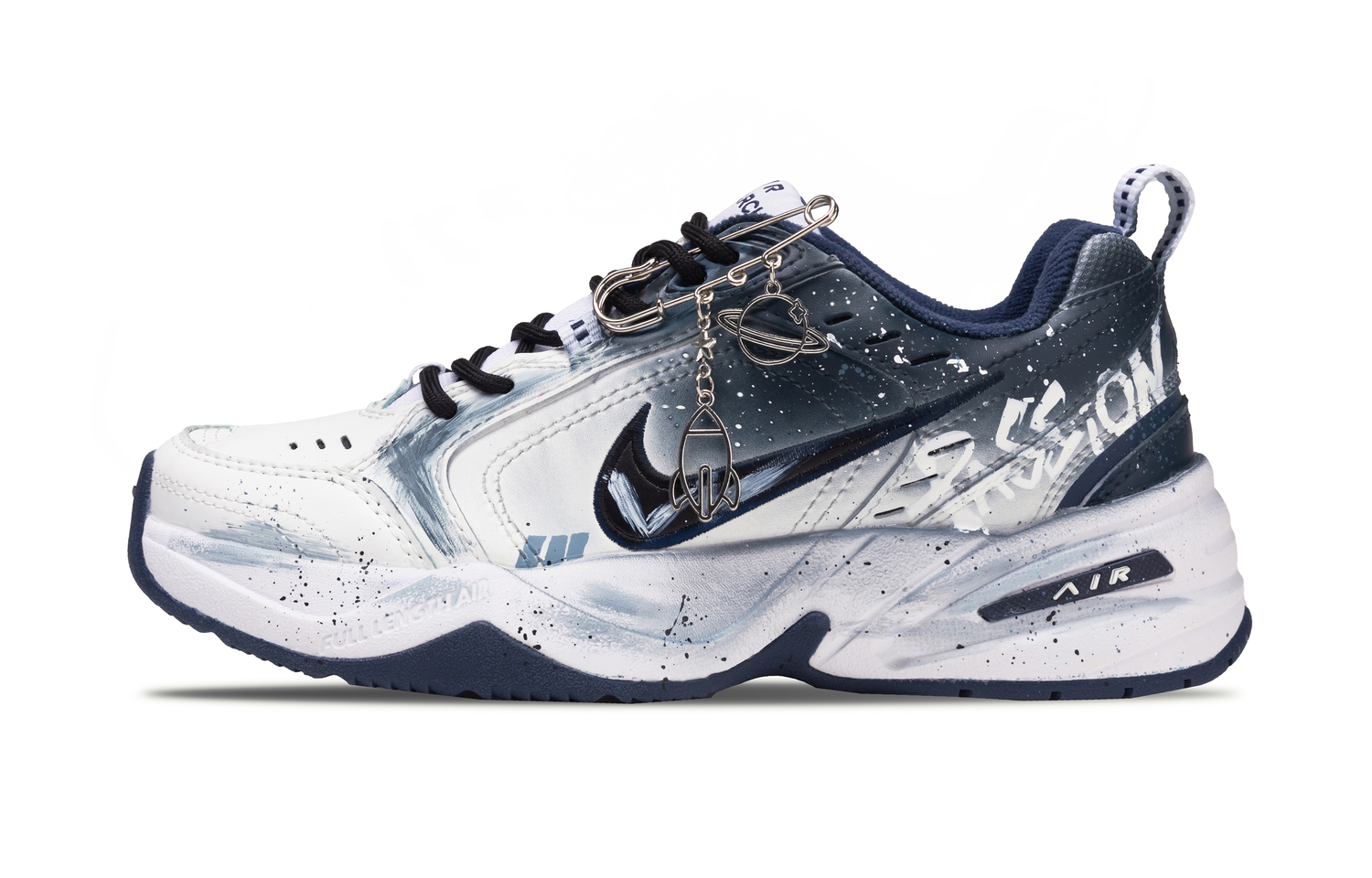 Air Monarch 4 Tidal Field амортизация устойчивость к истиранию увеличивающие высоту низкие массивные кроссовки unisex Nike, белый
