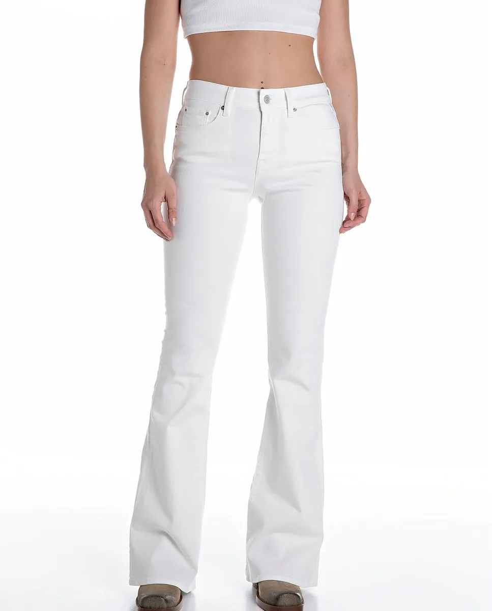 

Женские обтягивающие джинсы с расклешенными брюками Replay, белый