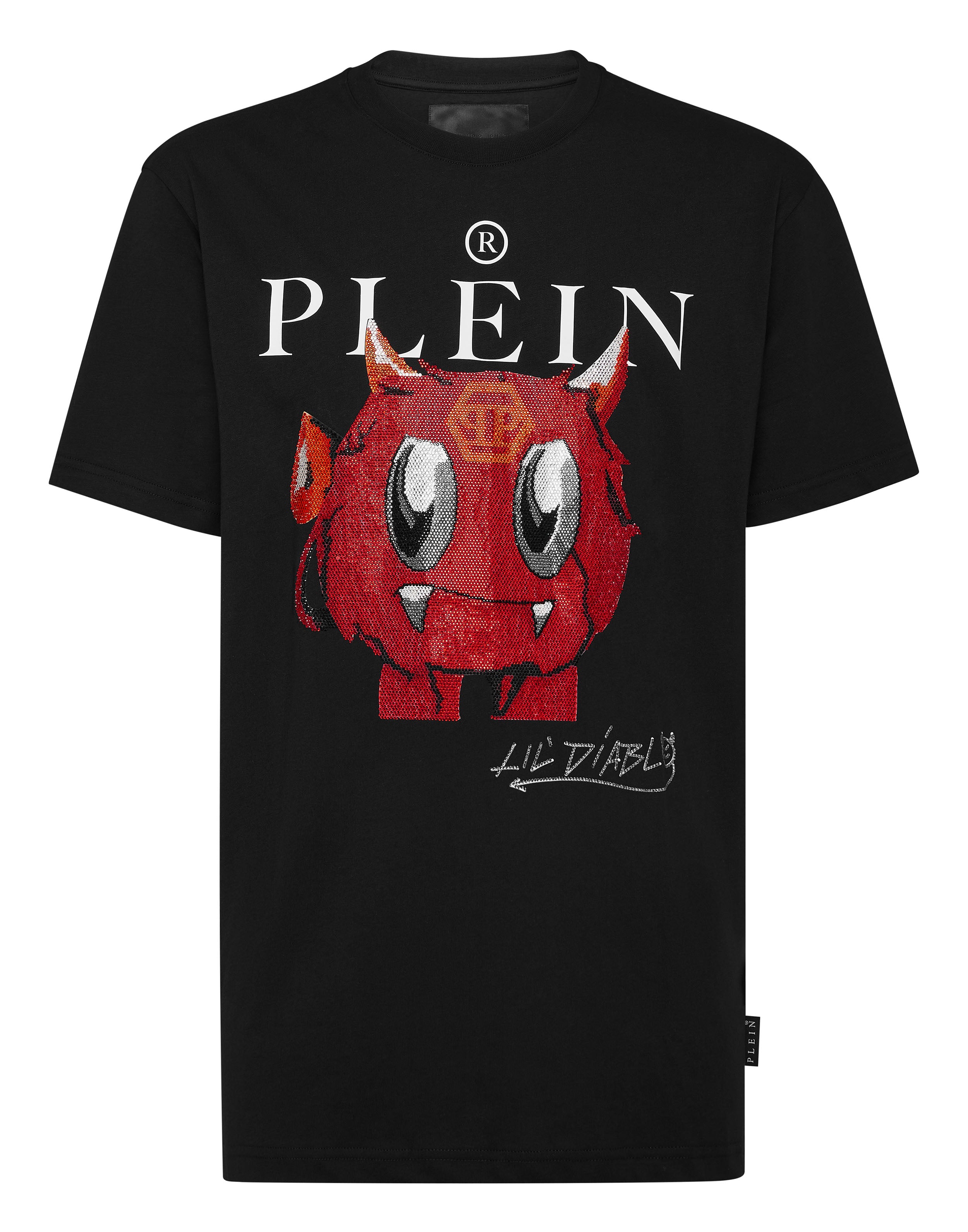 

Футболка с круглым вырезом SS Crystal Monster PHILIPP PLEIN, черный