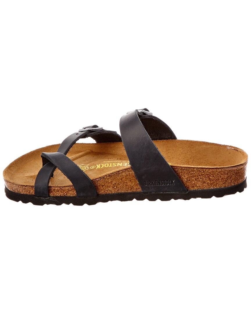 Биркенсток Женские Майари Кожаные Сандалии Birkenstock, черный — фото 2