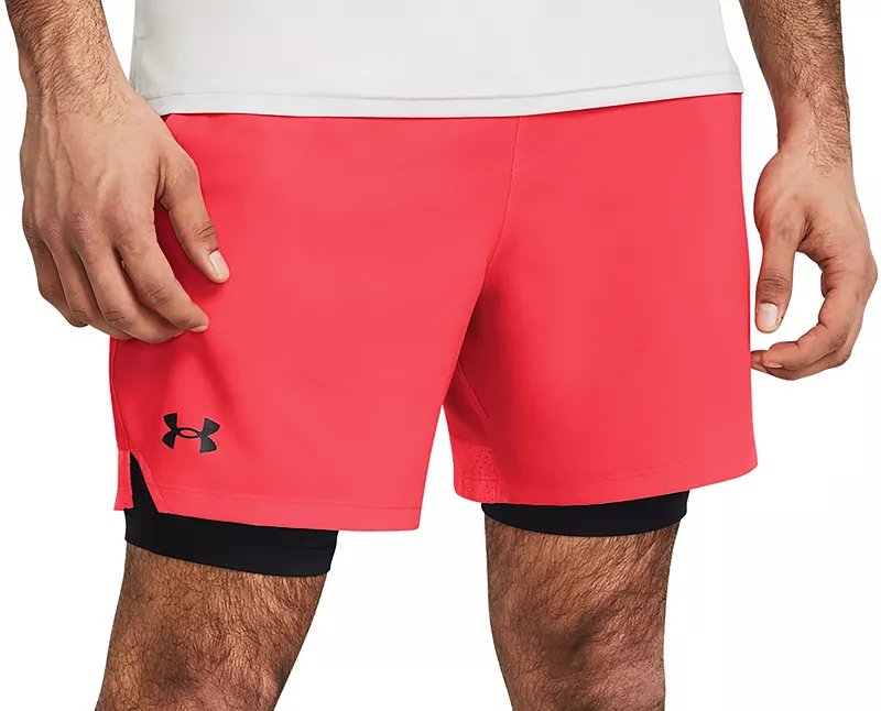 

Мужские тканые шорты 2-в-1 Under Armour Vanish, цвет Racer Red/Black/Black