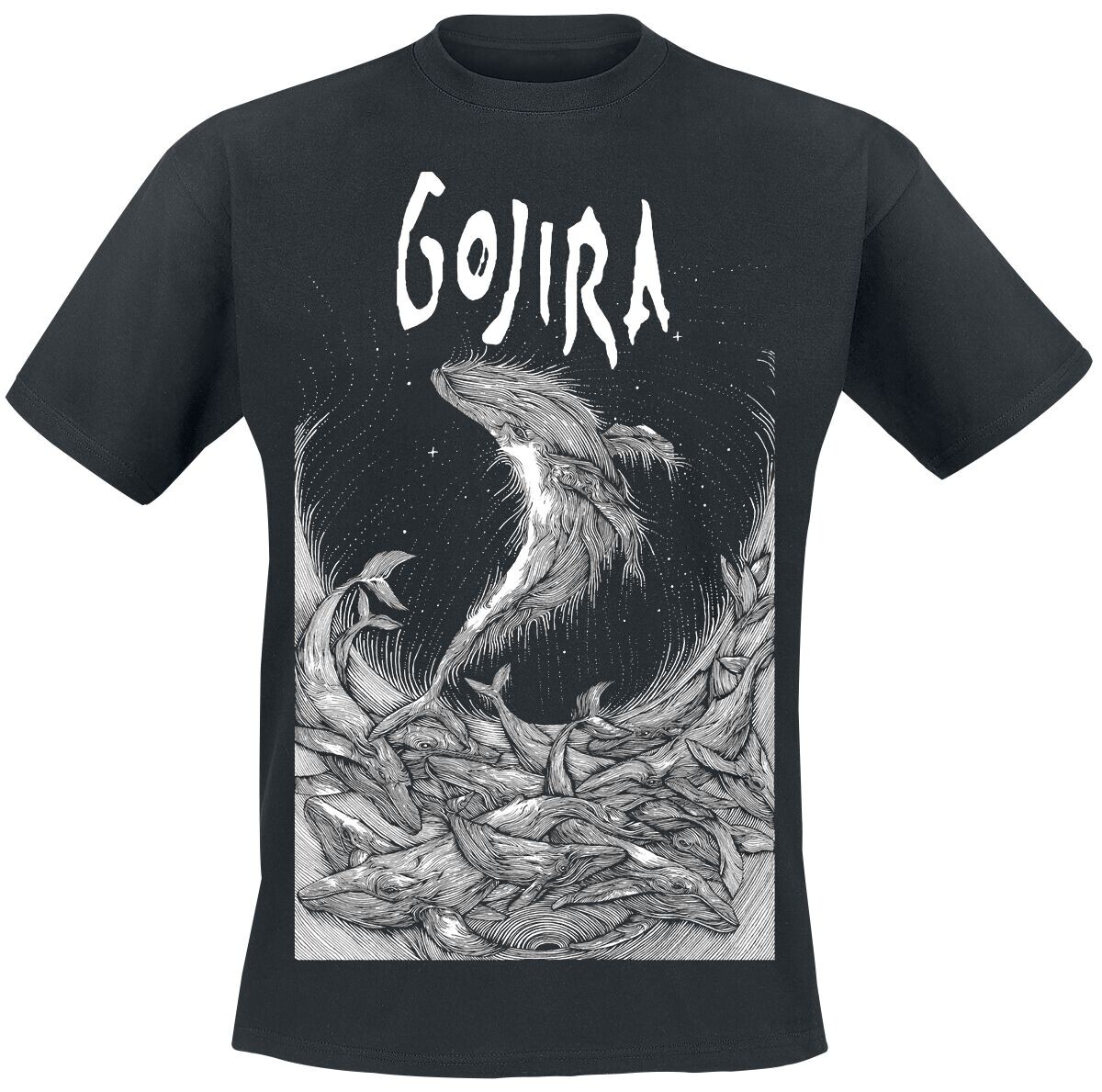 Футболка Woodblock Whales от Gojira