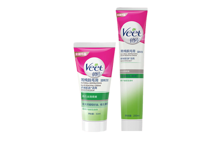 Набор крема для депиляции Veet для чувствительной кожи, 200 мл + 50 мл — фото 2