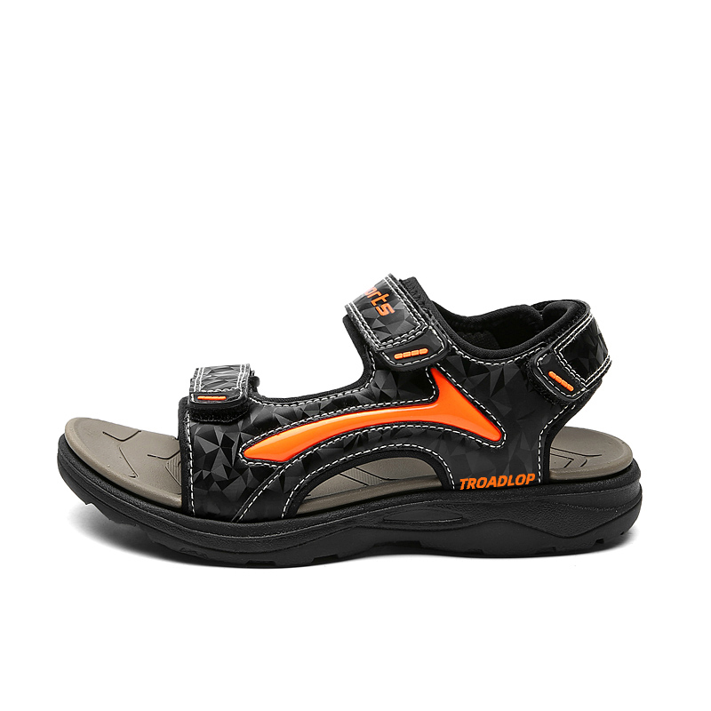 

Противоскользящие износостойкие детские сандалии для детей TROADLOP, черный/оранжевый